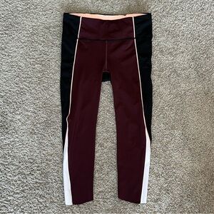 LIKE NEW Athleta Women’s Velocity Stash Pocket Colorblock Capri Tights